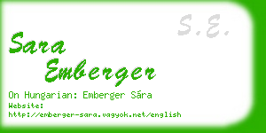 sara emberger business card